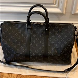 Louis Vuitton keepall 45 bandoulière black monog